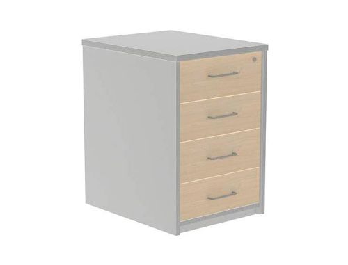 Armario rocada com quatro gavetas serie store 60x50x72 cm acabamento ab04 aluminio/branco , Rocada , 150649 , 8427951070562